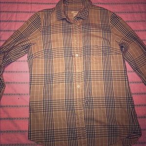 Button-down plaid shirt